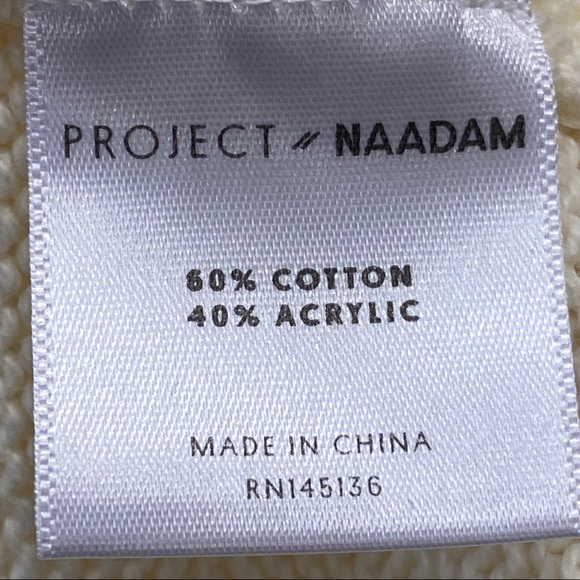 Project Naadam Mock Neck Ruffle Cableknit Sweater - Picture 5 of 5